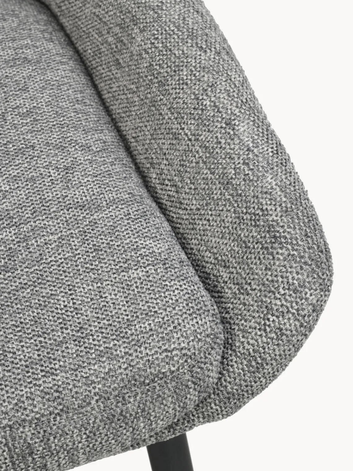 Hot Rowico Chaises rembourrées Sierra, 2 pièces Tissu gris, pieds noirs