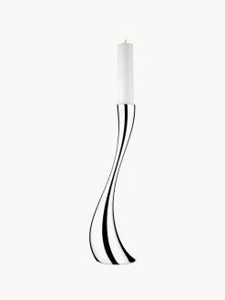 Outlet GEORG JENSEN Chandelier en acier inoxydable de forme organique Cobra, haut. 60 cm
