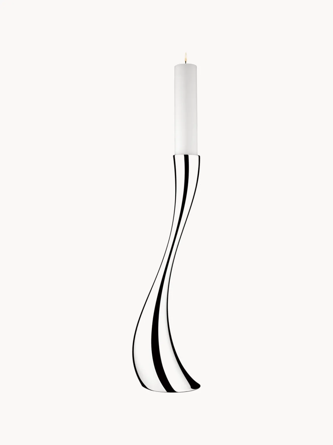 Outlet GEORG JENSEN Chandelier en acier inoxydable de forme organique Cobra, haut. 60 cm
