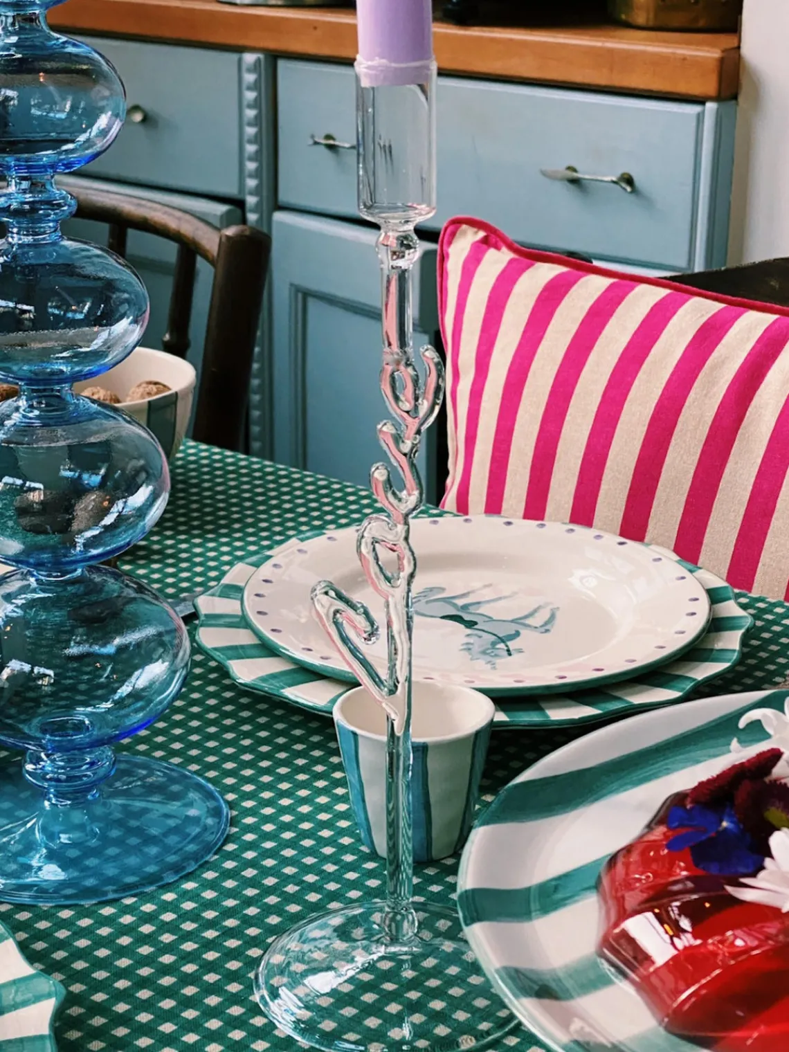 Best Anna + Nina Chandelier en verre borosilicaté soufflé bouche Love