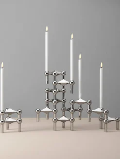 Sale STOFF Nagel Chandelier Argenté clair, haute brillance