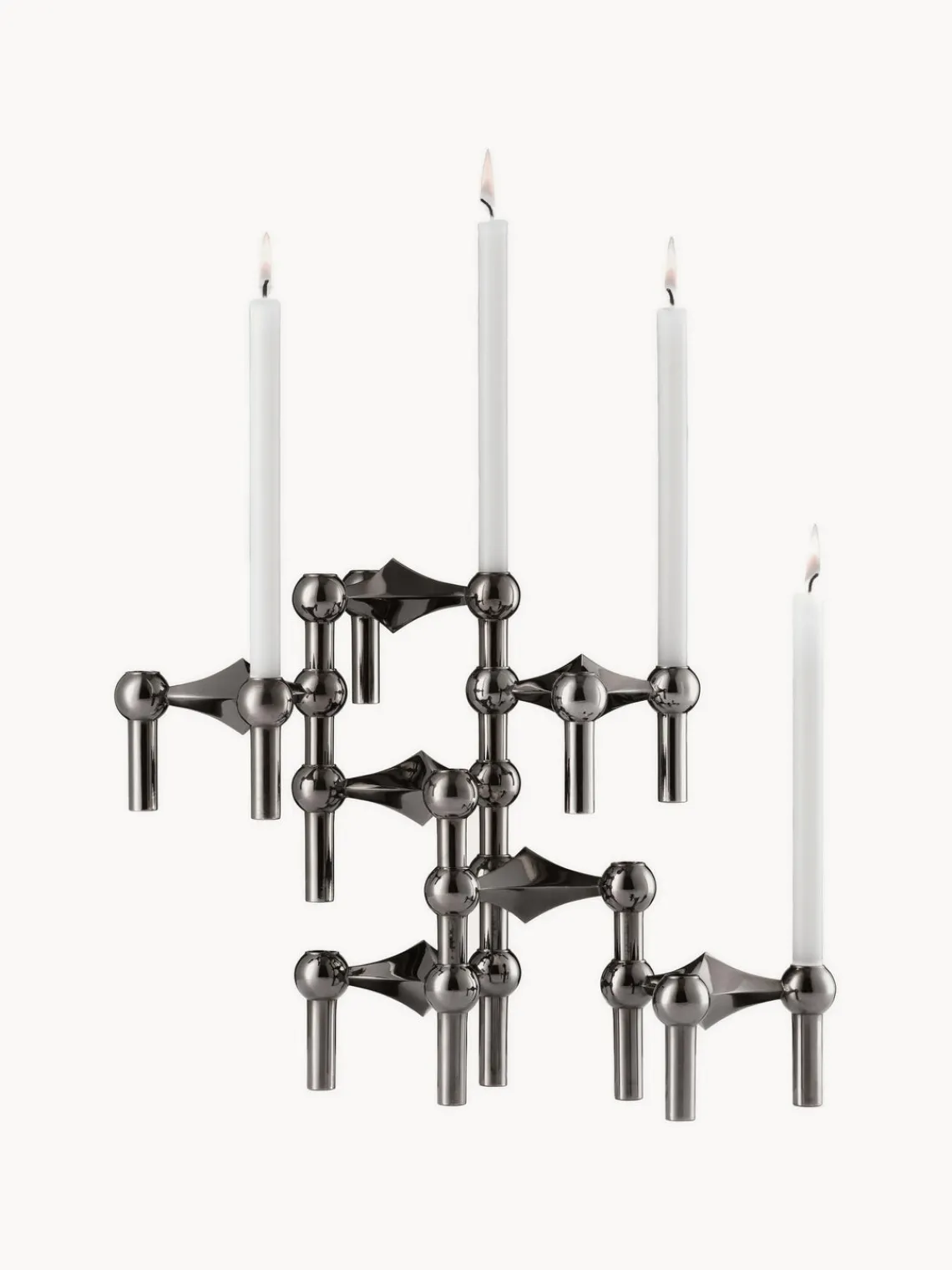 Clearance STOFF Nagel Chandelier Argenté foncé, haute brillance