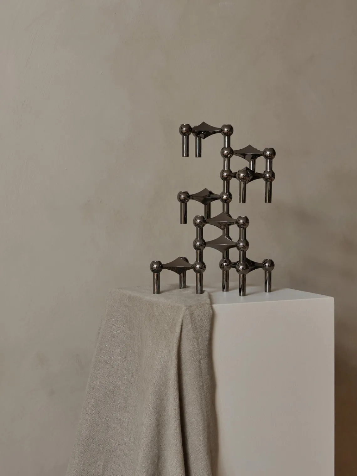 Clearance STOFF Nagel Chandelier Argenté foncé, haute brillance