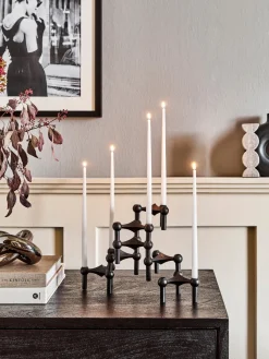 Fashion STOFF Nagel Chandelier , 3 élém. Noir, mat