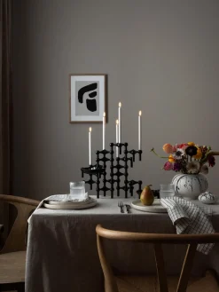 Fashion STOFF Nagel Chandelier , 3 élém. Noir, mat