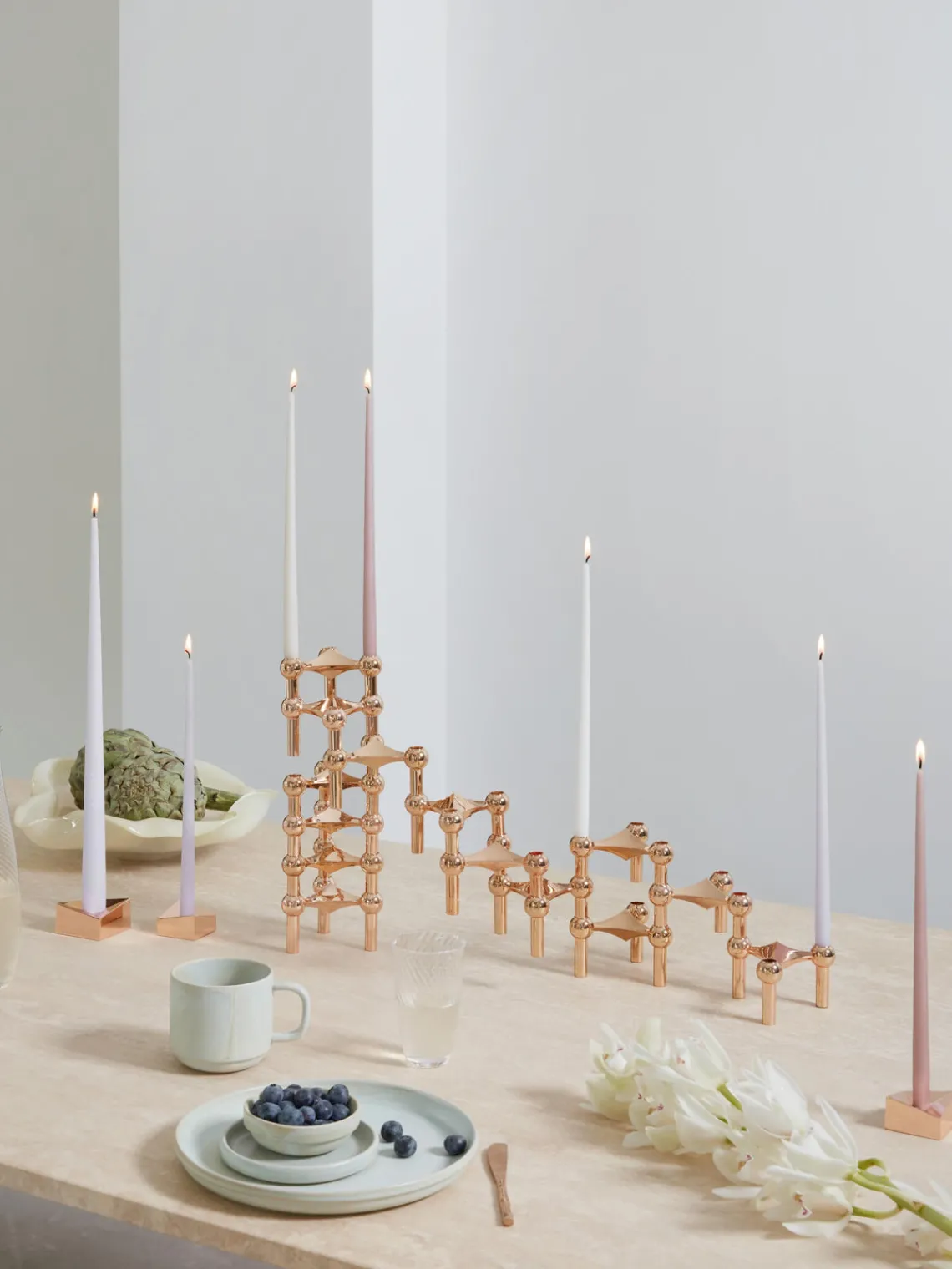 Outlet STOFF Nagel Chandelier , 3 élém. Tons cuivre, haute brillance