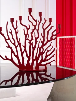 Hot Driade Chandelier Tenochtitlan, larg. 46 cm Rouge