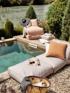 Discount Magma Chauffeuse convertible de jardin Pop Up Tissu abricot