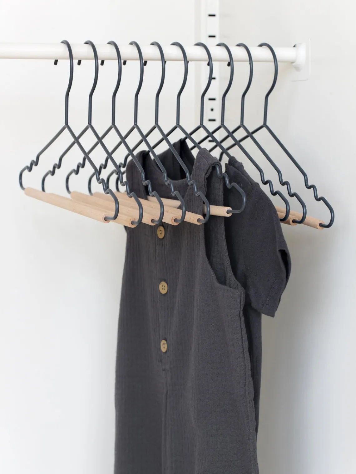 New Mustard Made Cintres Kids Top, 10 pièces Bleu-gris