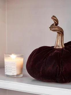 New Jotex Citrouille décorative Pumpis, Ø 22 cm Prune, doré