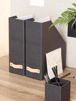 Fashion Bigso Box of Sweden Classeurs William, 2 pièces Anthracite