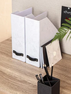 Sale Bigso Box of Sweden Classeurs William, 2 pièces Blanc, marbré
