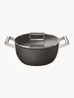 Hot Smeg Cocotte avec couvercle et revêtement antiadhésif 50's Style Noir