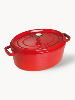 Clearance Staub Cocotte ovale en fonte La Cocotte Rouge, argenté