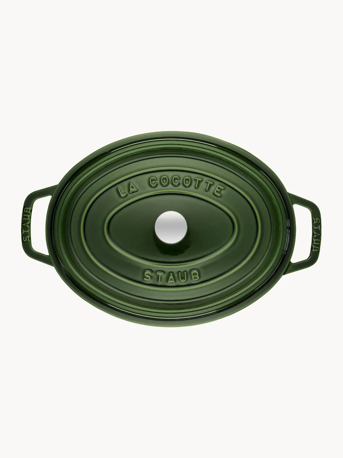Discount Staub Cocotte ovale en fonte La Cocotte Vert foncé, argenté