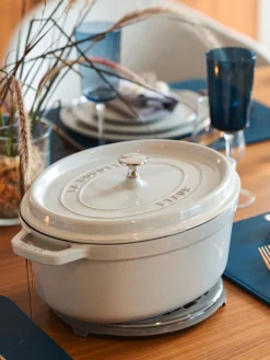 Outlet Staub Cocotte ovale en fonte La Cocotte Gris clair, haute brillance