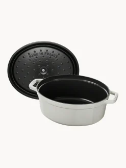 Outlet Staub Cocotte ovale en fonte La Cocotte Gris clair, haute brillance