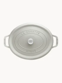 Outlet Staub Cocotte ovale en fonte La Cocotte Gris clair, haute brillance