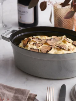 Outlet Staub Cocotte ovale en fonte La Cocotte Gris clair, haute brillance