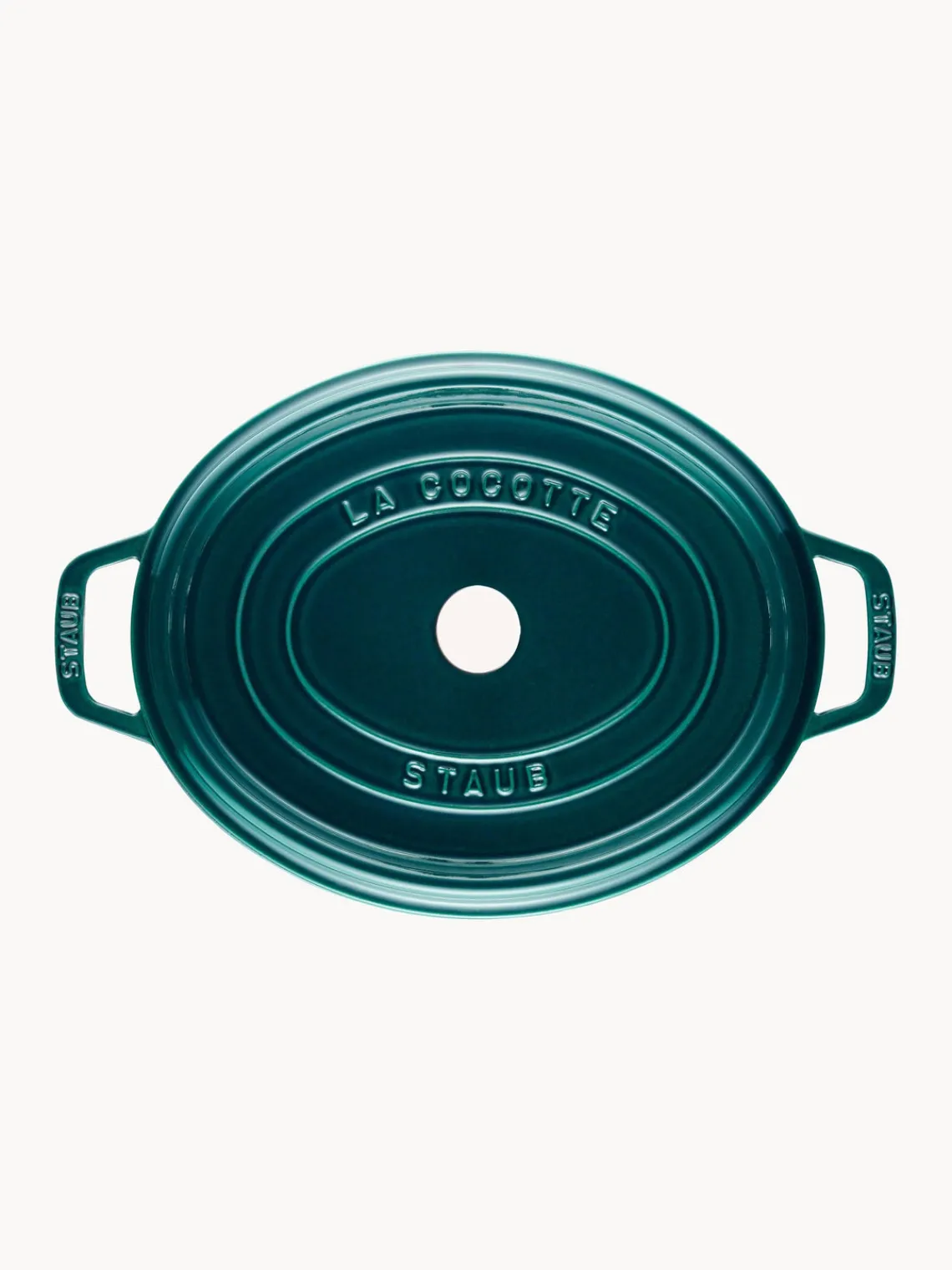 New Staub Cocotte ovale en fonte La Cocotte Bleu pétrole, argenté