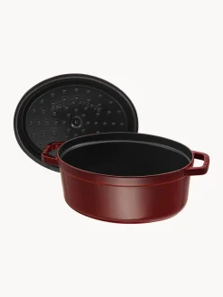 Sale Staub Cocotte ovale en fonte La Cocotte Lie de vin, argenté