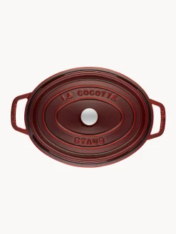 Sale Staub Cocotte ovale en fonte La Cocotte Lie de vin, argenté