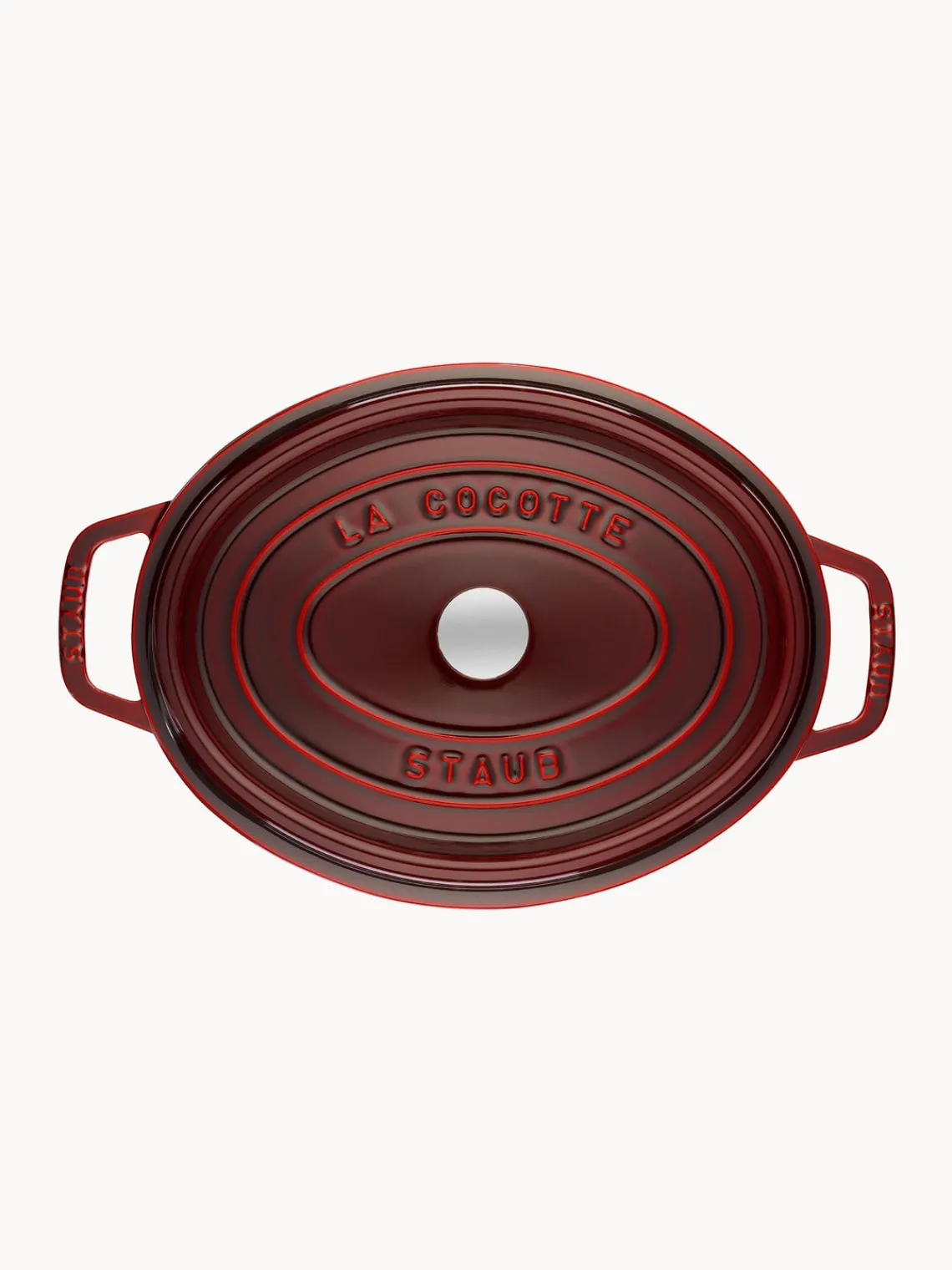 Sale Staub Cocotte ovale en fonte La Cocotte Lie de vin, argenté