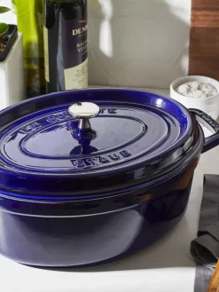 Discount Staub Cocotte ovale en fonte La Cocotte Bleu roi, argenté