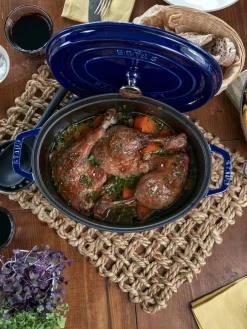 Discount Staub Cocotte ovale en fonte La Cocotte Bleu roi, argenté