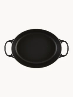 Sale LE CREUSET Cocotte ovale en fonte émaillée Signature Collection Noir, argenté