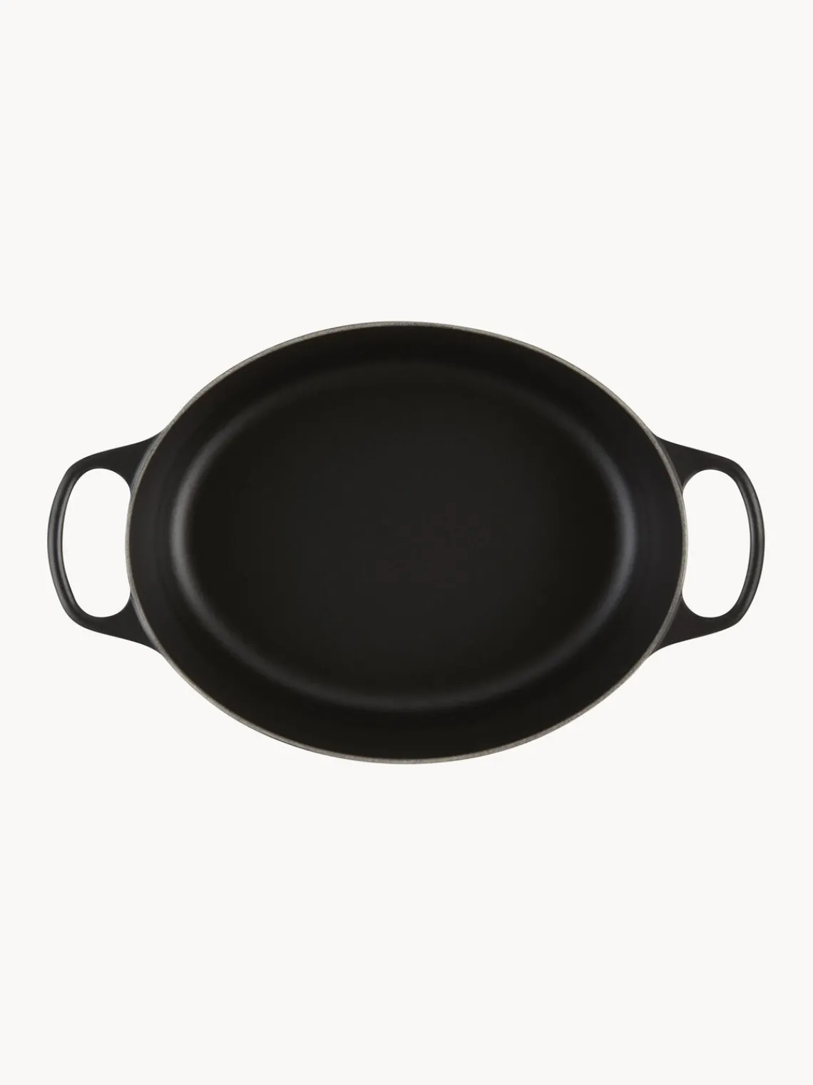 Sale LE CREUSET Cocotte ovale en fonte émaillée Signature Collection Noir, argenté