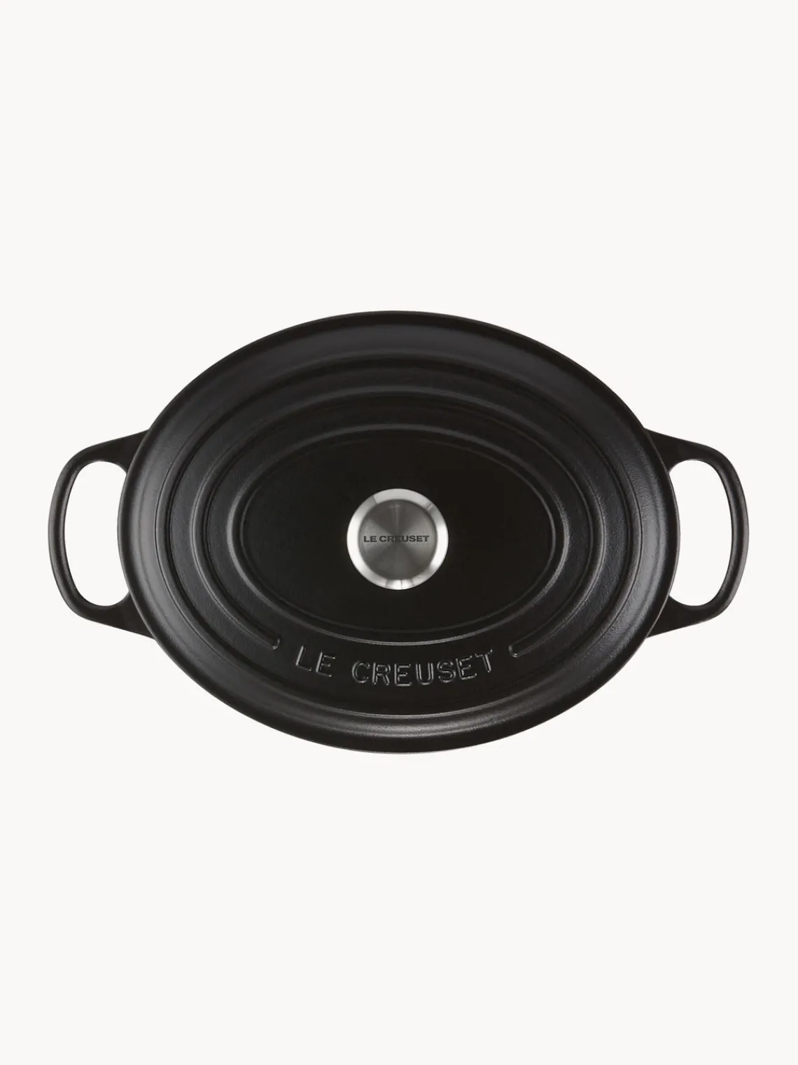 Sale LE CREUSET Cocotte ovale en fonte émaillée Signature Collection Noir, argenté