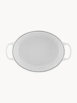 Online LE CREUSET Cocotte ovale en fonte émaillée Signature Collection Blanc, doré