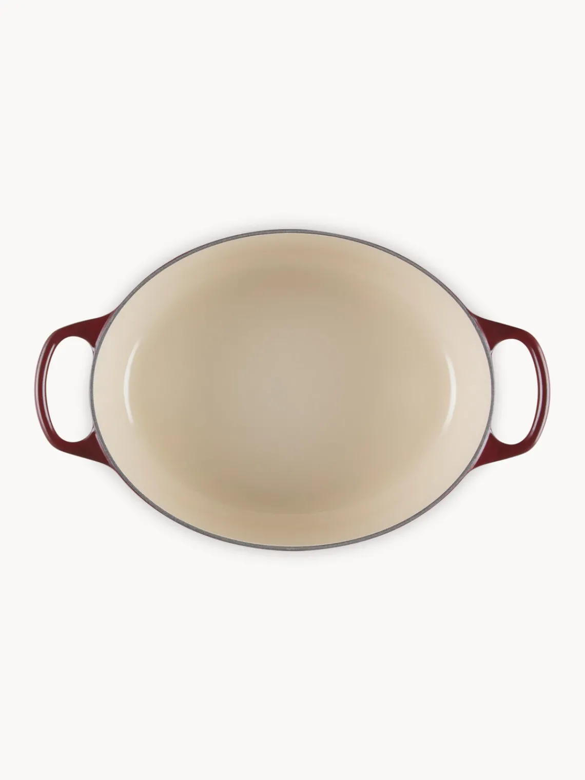 Sale LE CREUSET Cocotte ovale en fonte émaillée Signature Collection Lie de vin, doré