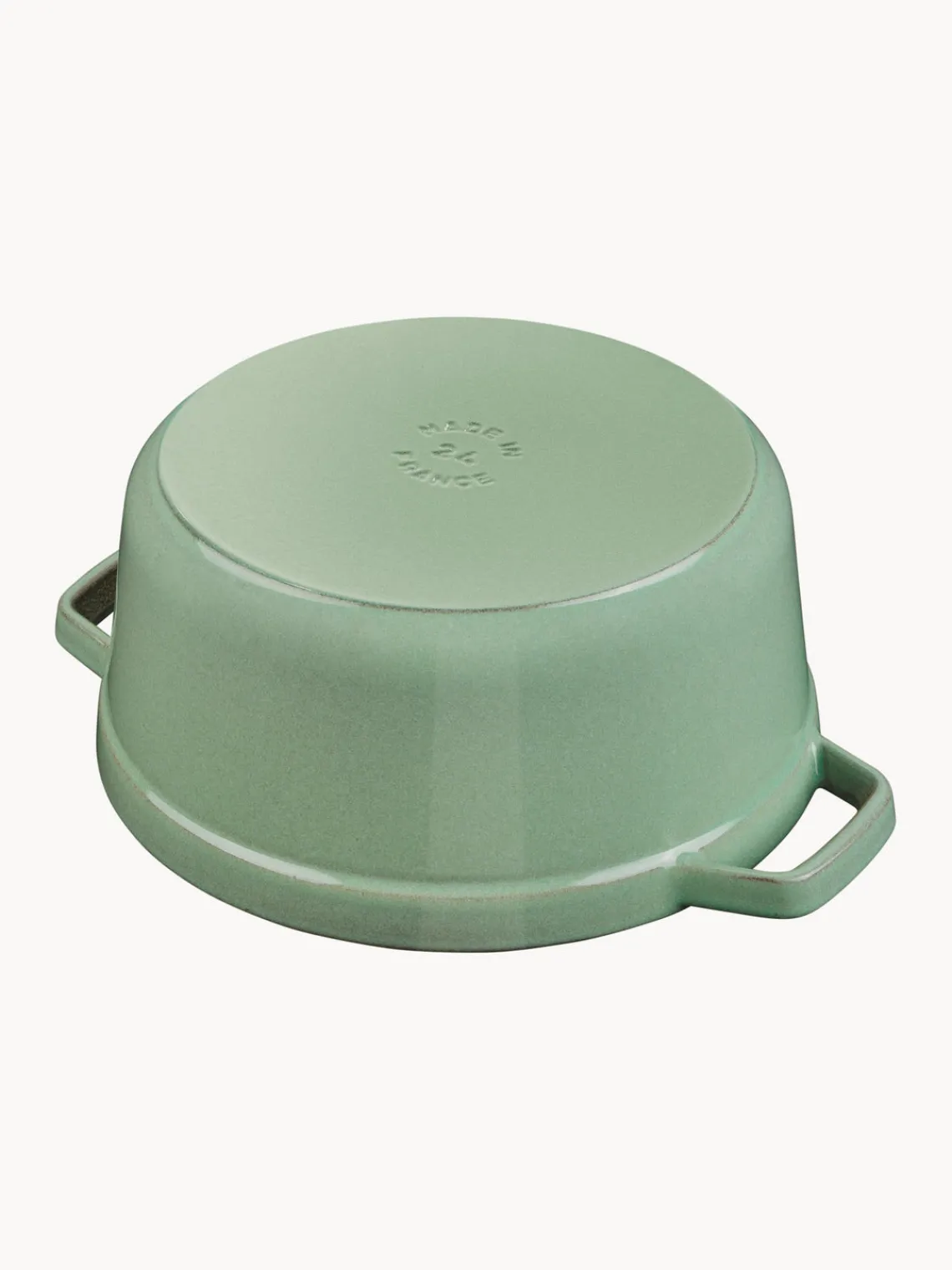 Sale Staub Cocotte ronde en fonte La Cocotte Vert sauge, haute brillance