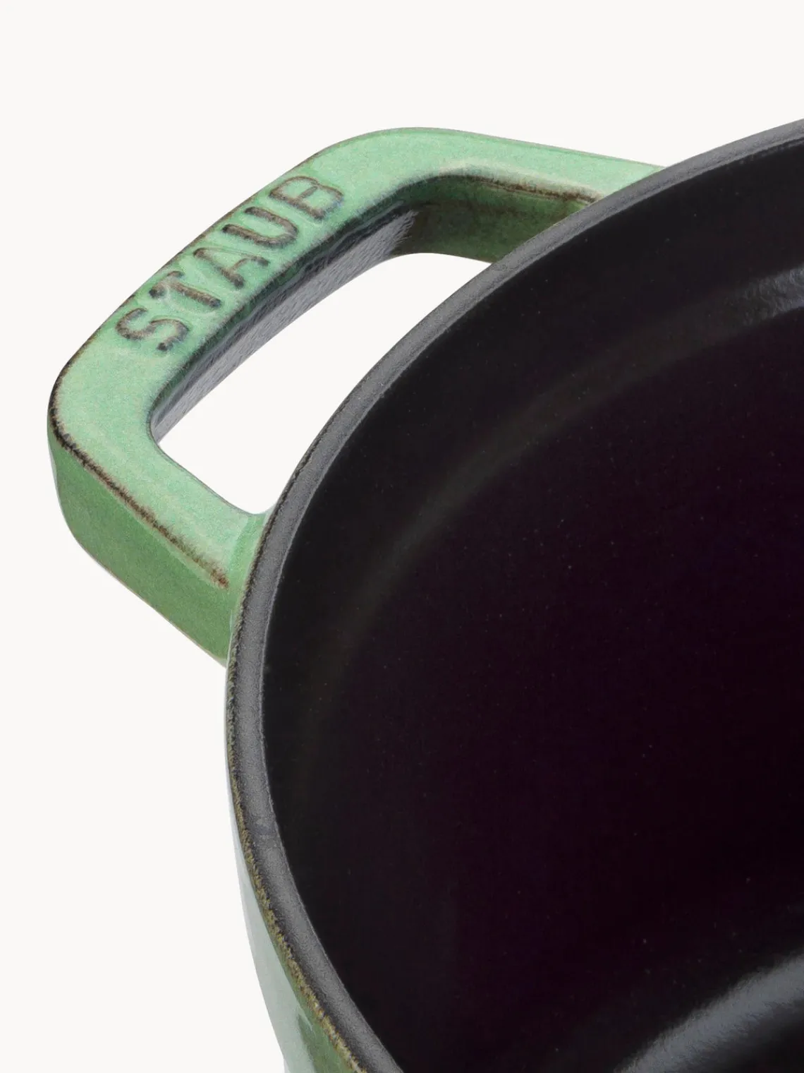 Sale Staub Cocotte ronde en fonte La Cocotte Vert sauge, haute brillance