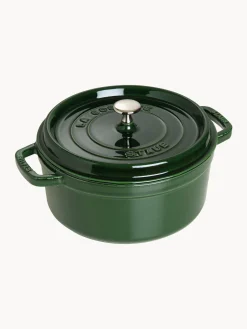 Sale Staub Cocotte ronde en fonte La Cocotte Vert foncé, argenté