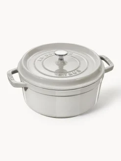 Online Staub Cocotte ronde en fonte La Cocotte Gris clair, haute brillance