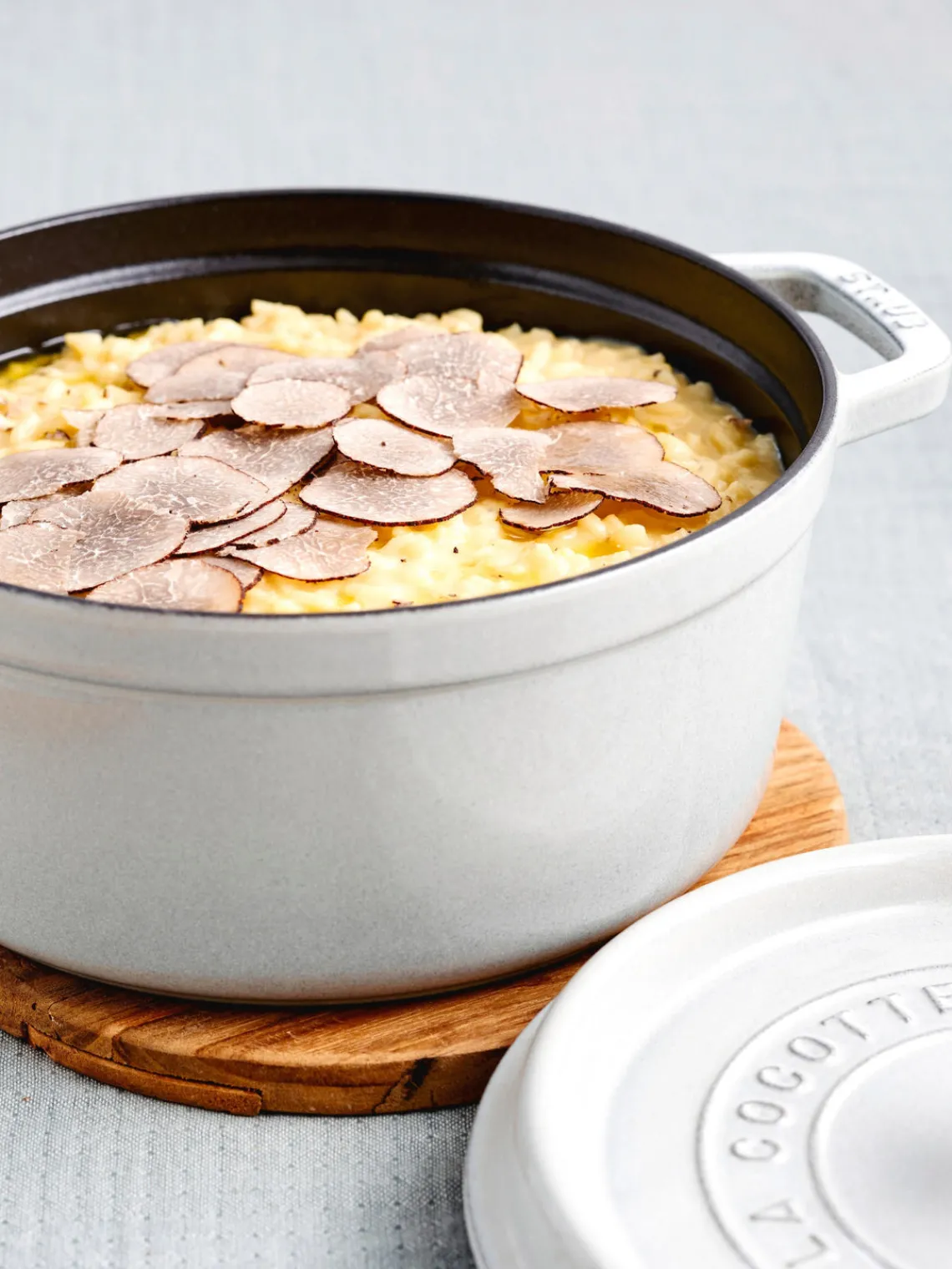 Online Staub Cocotte ronde en fonte La Cocotte Gris clair, haute brillance
