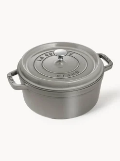 Best Staub Cocotte ronde en fonte La Cocotte Gris, haute brillance