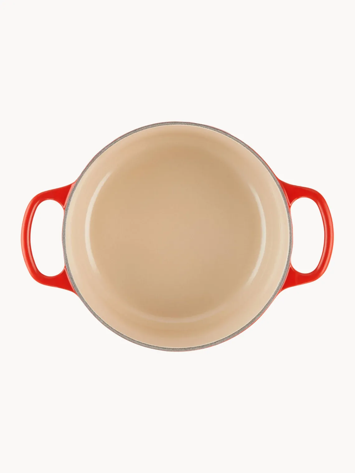 Sale LE CREUSET Cocotte ronde en fonte émaillée Signature Collection Tons rouges, argenté