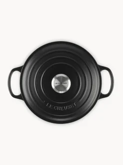 Clearance LE CREUSET Cocotte ronde en fonte émaillée Signature Collection Noir, argenté