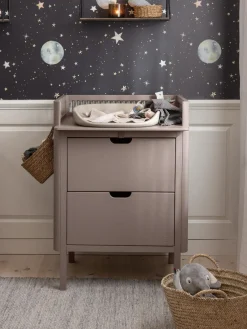New Sebra Commode à langer en bois Mauve