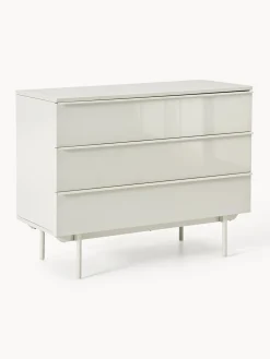 Hot Westwing Collection Commode en bois Elona Beige clair, haute brillance