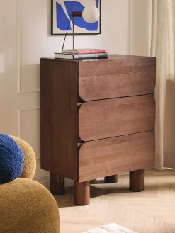 Discount Westwing Collection Commode en chêne Cadi Chêne brun laqué