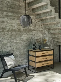 Discount Westwing Collection Commode en manguier Lyle Manguier clair, cadre noir