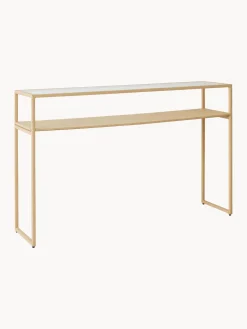 New HKLIVING Console artisanale avec plateau en verre Raffia