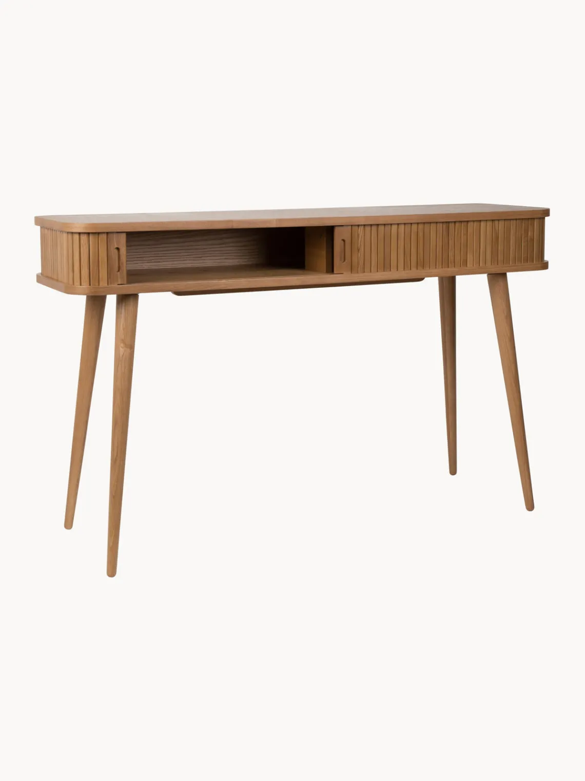 Outlet Zuiver Console en bois cannelé avec rangement Barbier Frêne