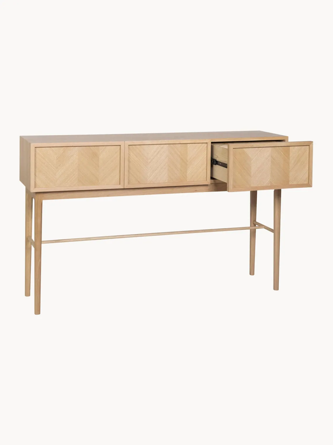 Hot Hübsch Console en bois motif chevrons Herringbone
