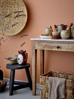 Sale Bloomingville Console en manguier avec plateau en marbre Hauge